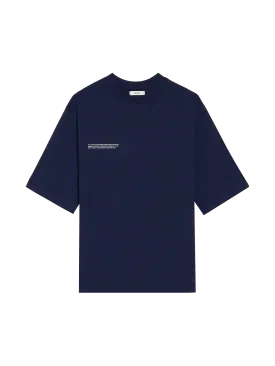 Mens Relaxed Fit Cotton T-shirt with C-FIBER™—navy blue