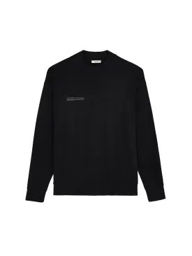 Men's Seaweed Lyocell Fine Knit Top—Black