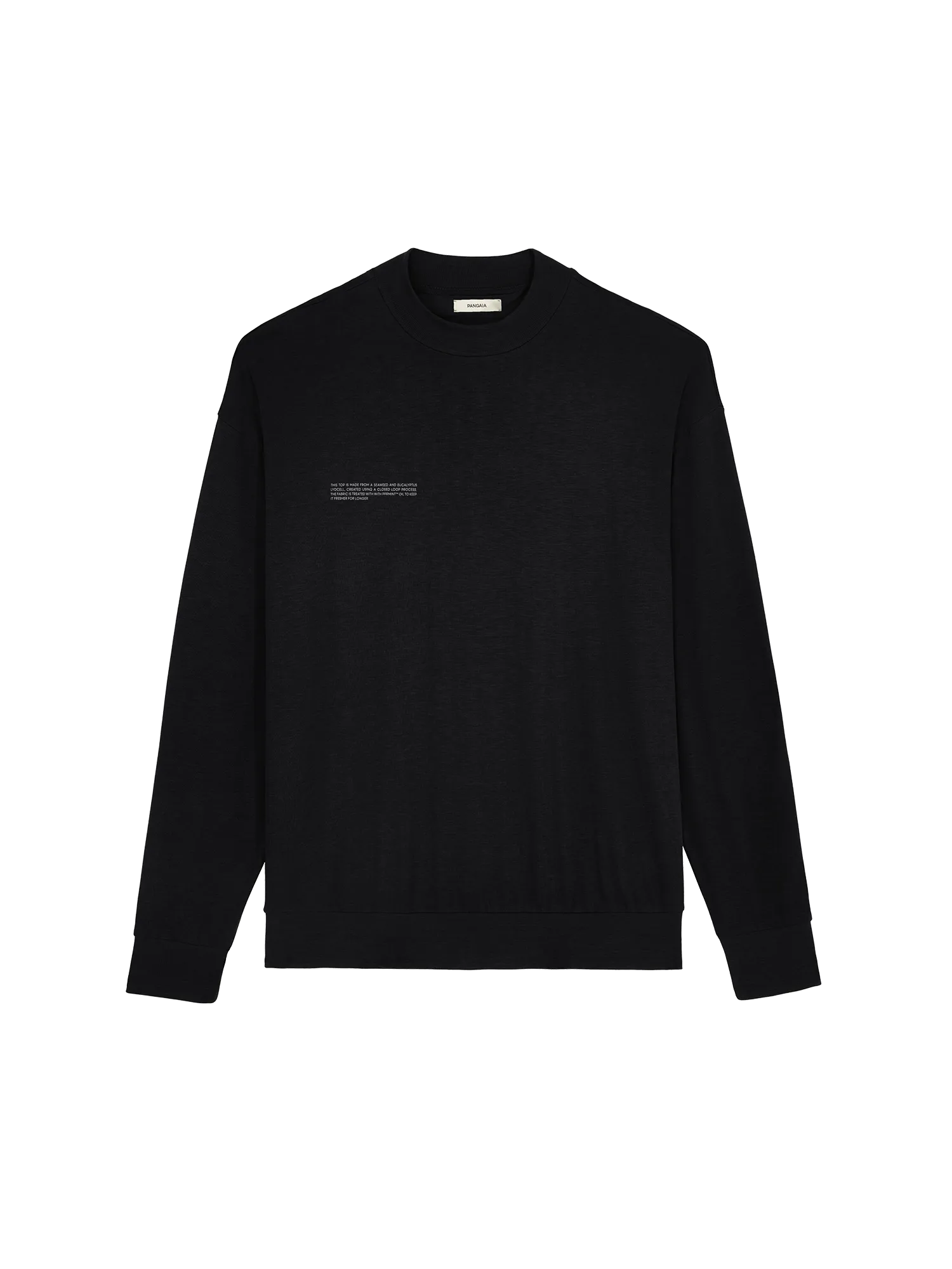 Men's Seaweed Lyocell Fine Knit Top—Black