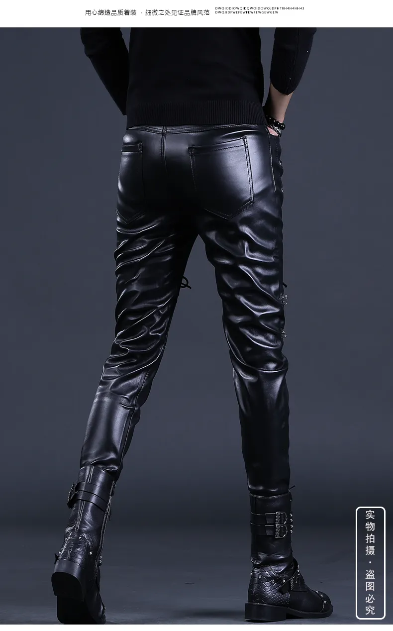 Men's Winter Thermal Faux Leather Pants – Windproof Motorcycle & Performance Pants for Outdoor Riding