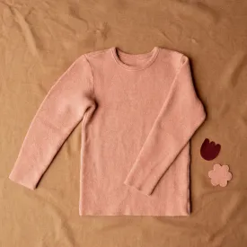 Merino Kids Purl Jumper - Rose (7-8y) *PRE-LOVED