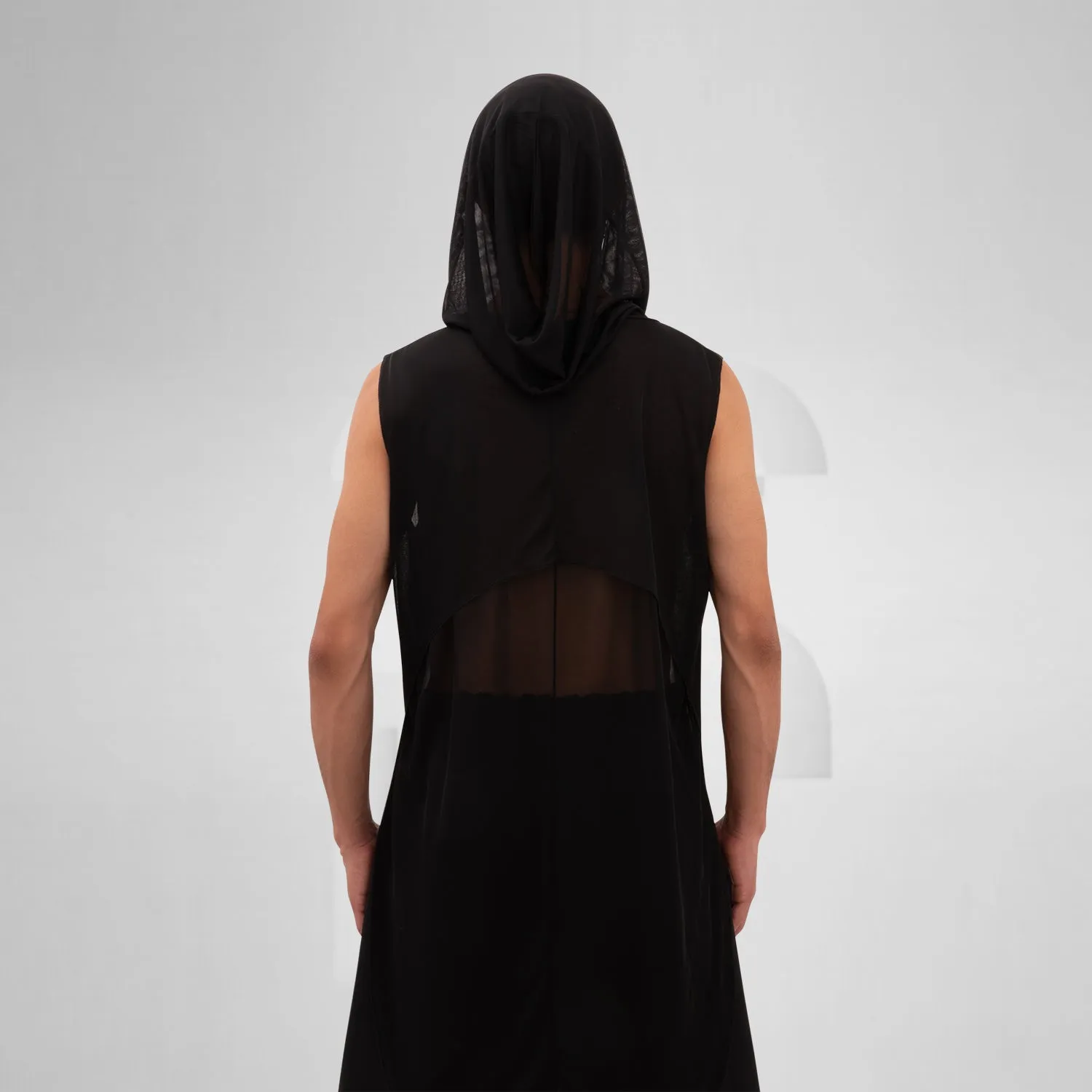 Mesh Avant-Garde Shirt with Hood