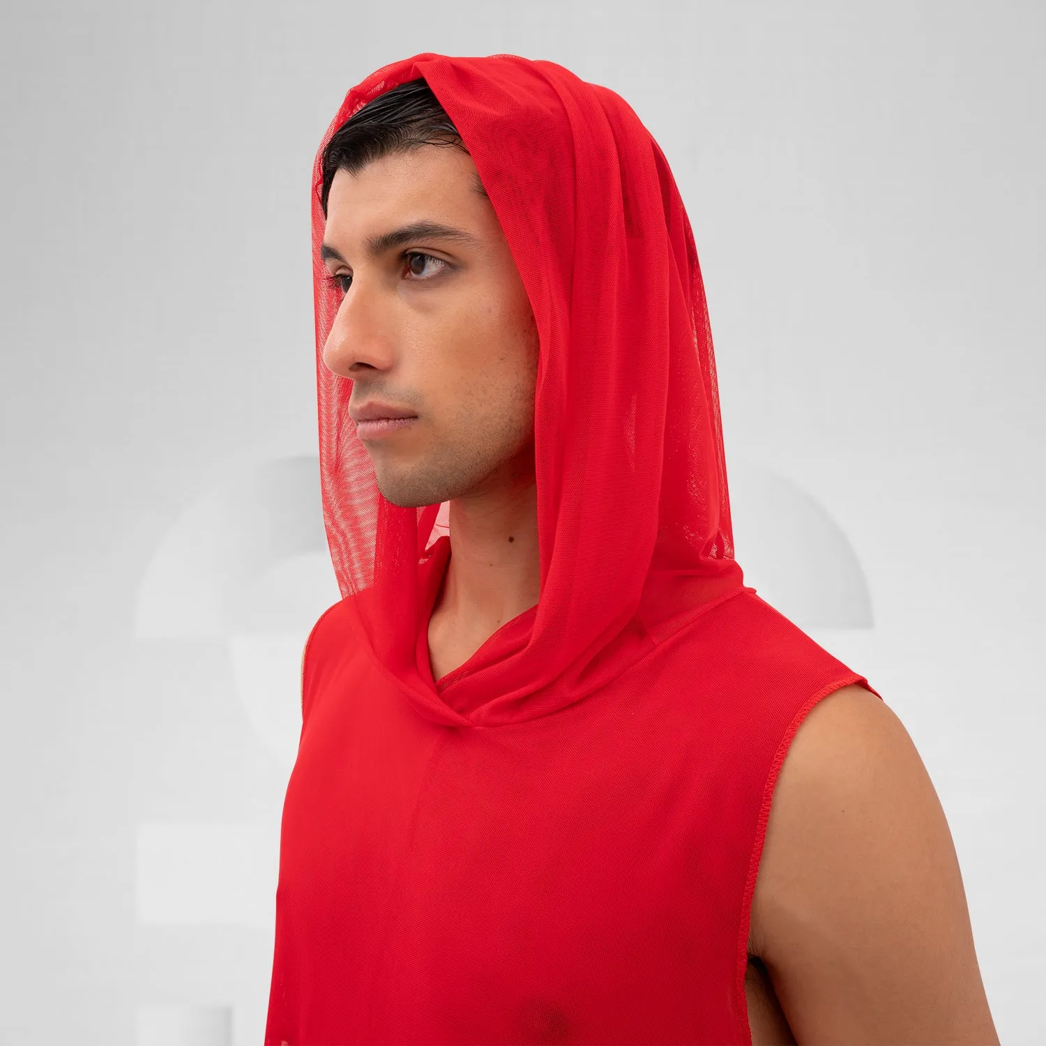 Mesh Avant-Garde Shirt with Hood