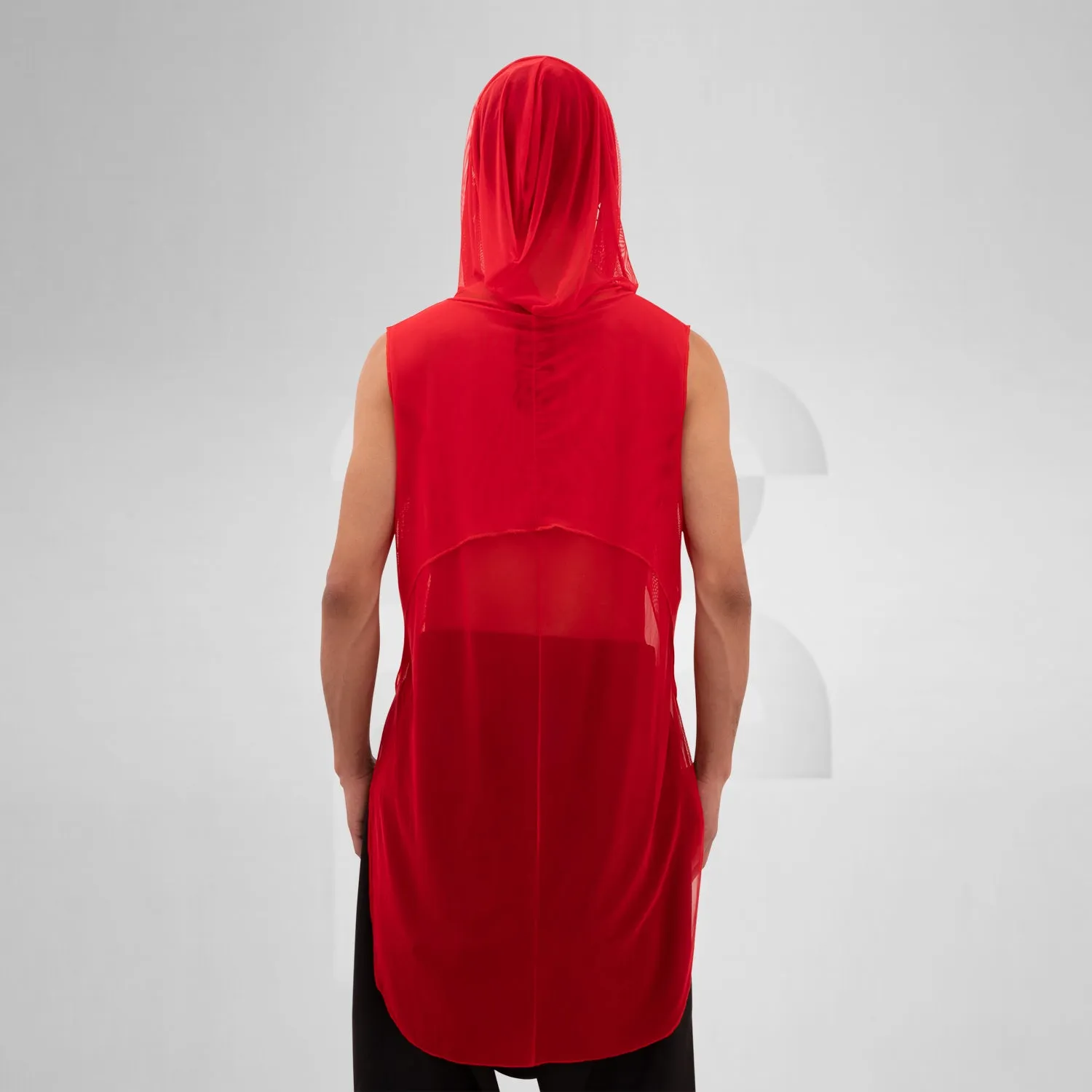 Mesh Avant-Garde Shirt with Hood