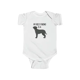 My Best Friend is a Black Lab - Labrador - Black Lab Dog - Baby Outfit - Dog - Baby Shower Gift - Dog Nursery - Baby Shirt - Baby Jumpsuit