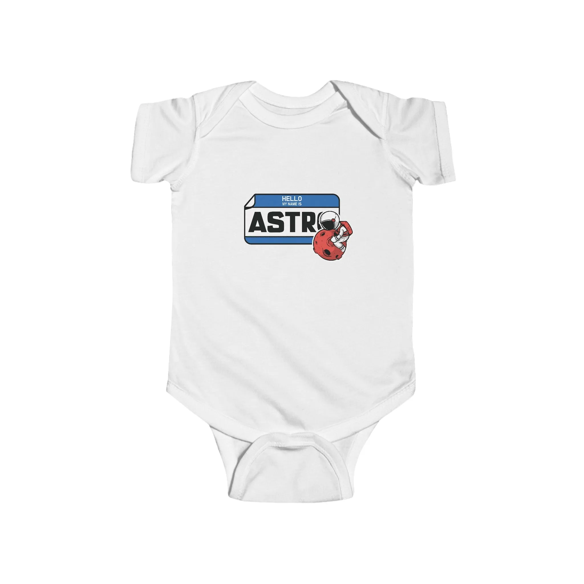 My Name Is Astro Sticker Astronaut Bodysuit