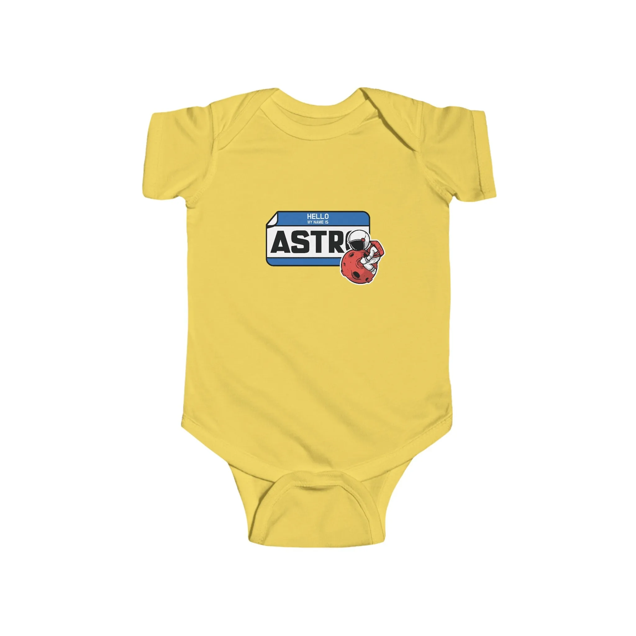 My Name Is Astro Sticker Astronaut Bodysuit