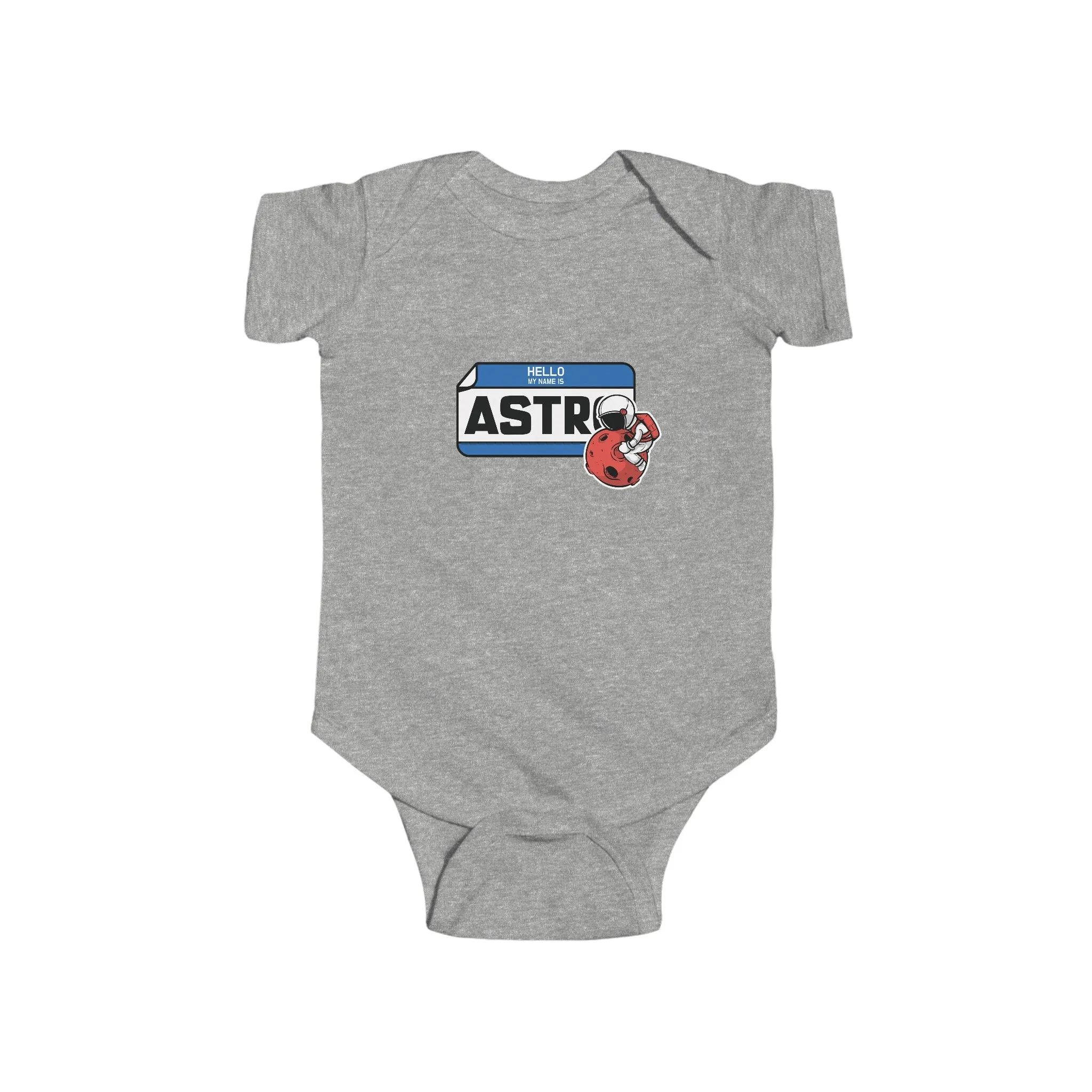 My Name Is Astro Sticker Astronaut Bodysuit