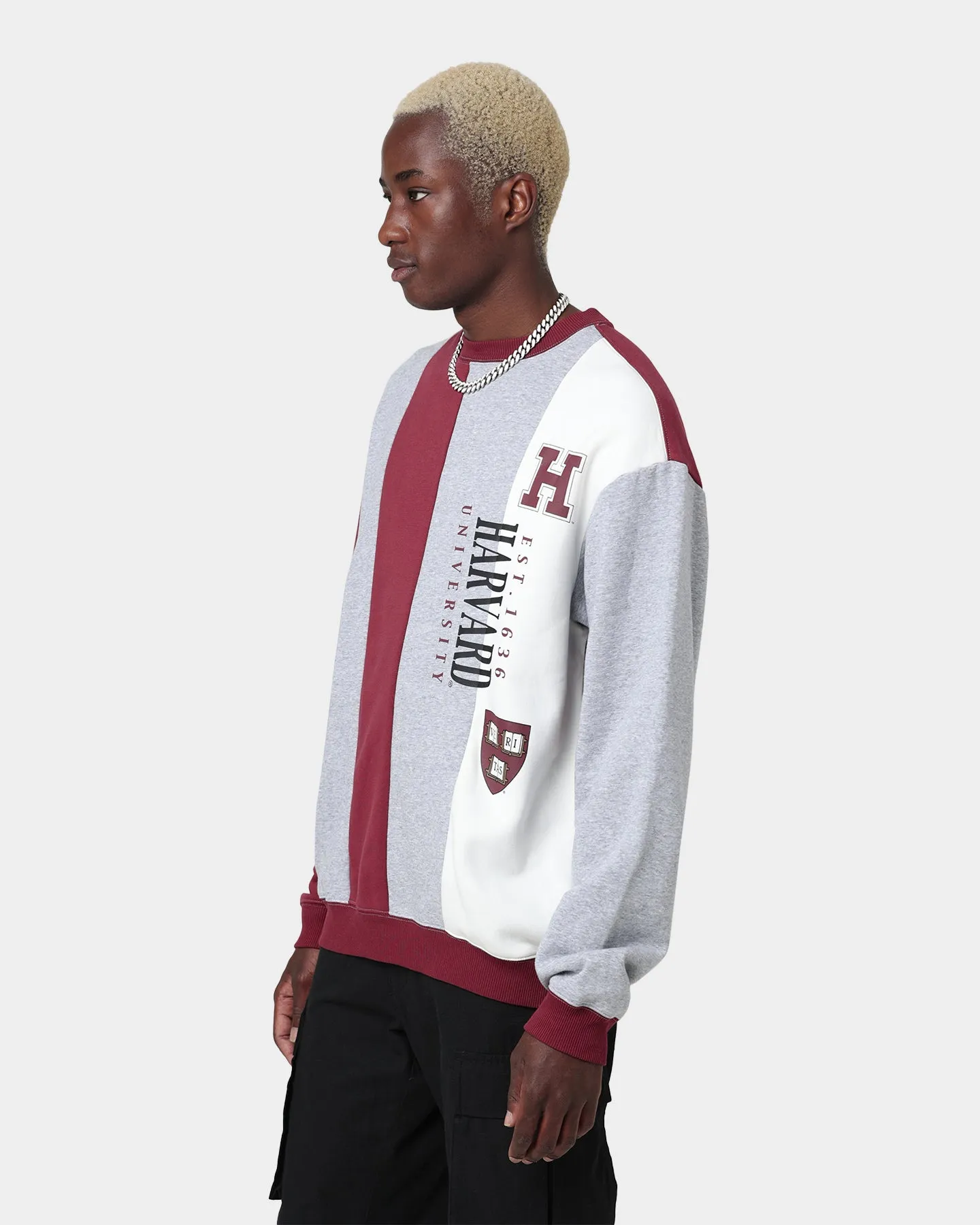 National Collegiate Athletic ASSC Vertical Panel Crewneck Burgundy