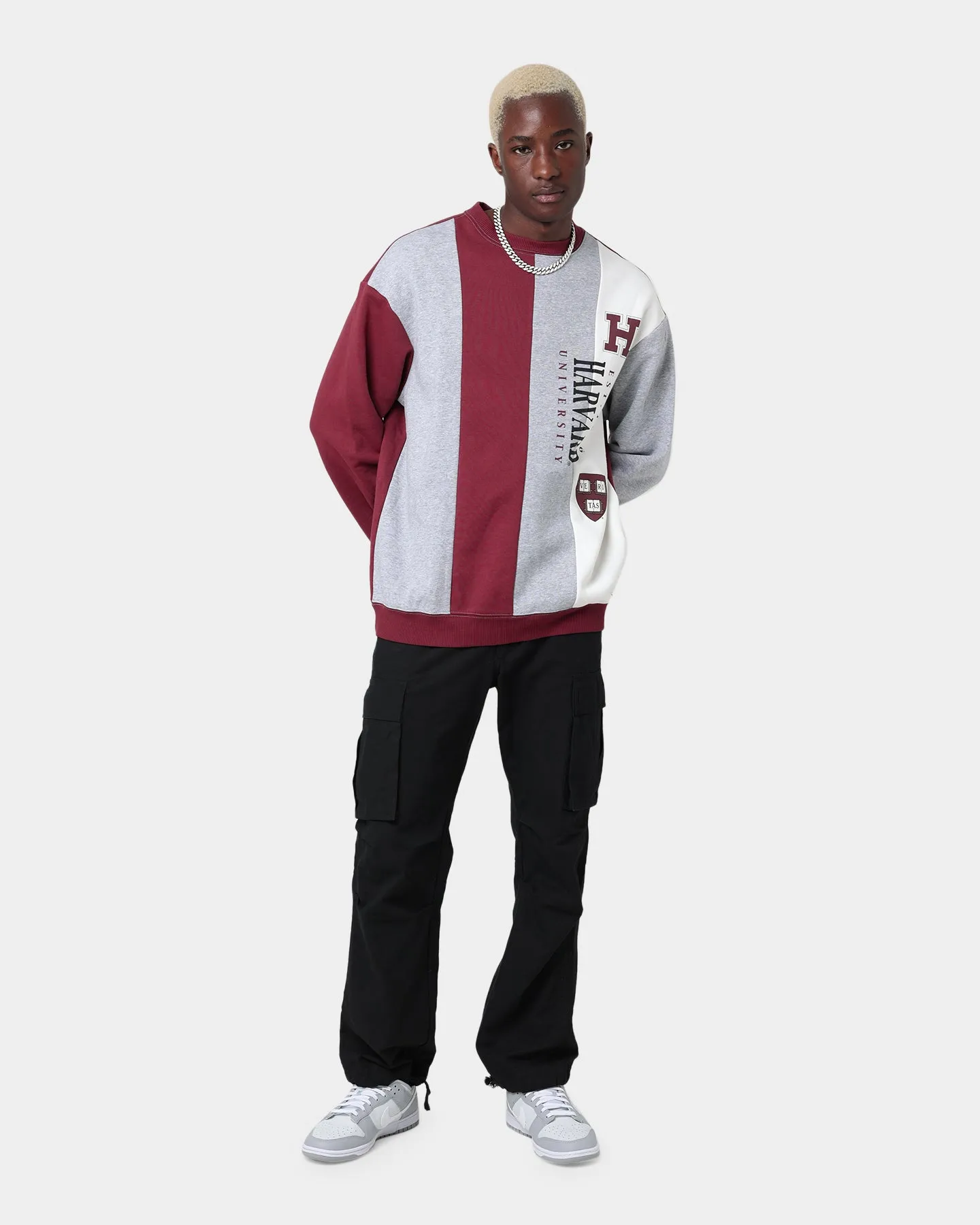 National Collegiate Athletic ASSC Vertical Panel Crewneck Burgundy