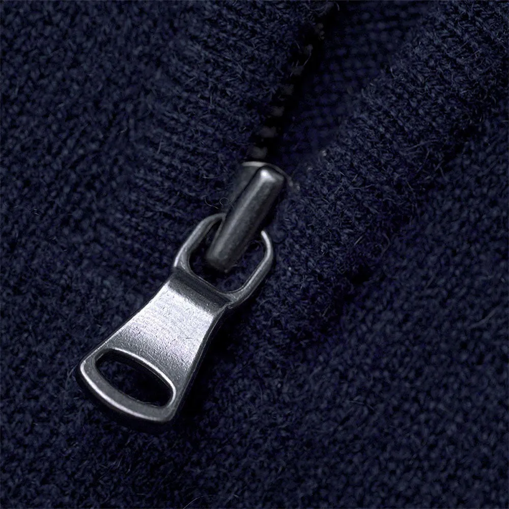 Navy Cashmere Quarter-Zip Jumper