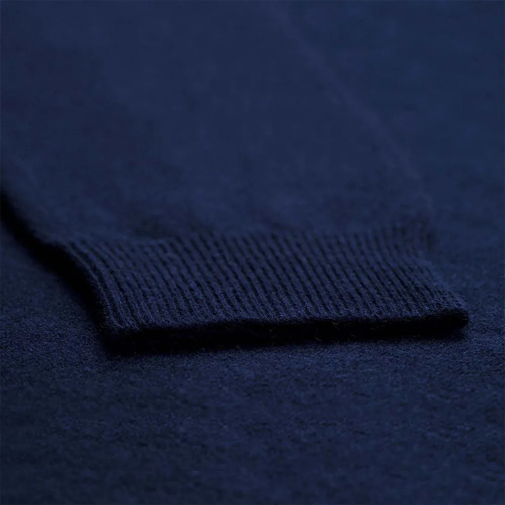 Navy Cashmere Quarter-Zip Jumper