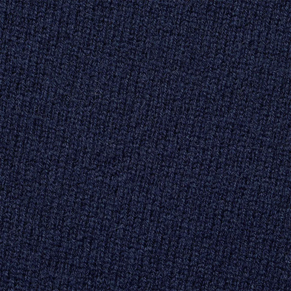 Navy Cashmere Quarter-Zip Jumper