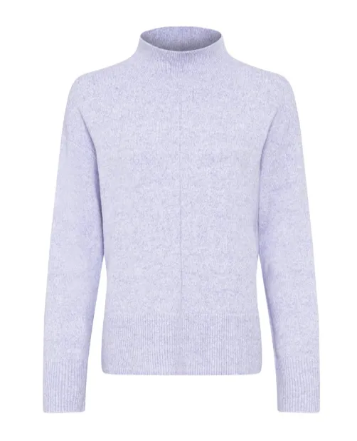 OLSEN<BR>
Long Sleeve Mock Neck Pullover<BR>
Grey, Lilac, Red<BR>