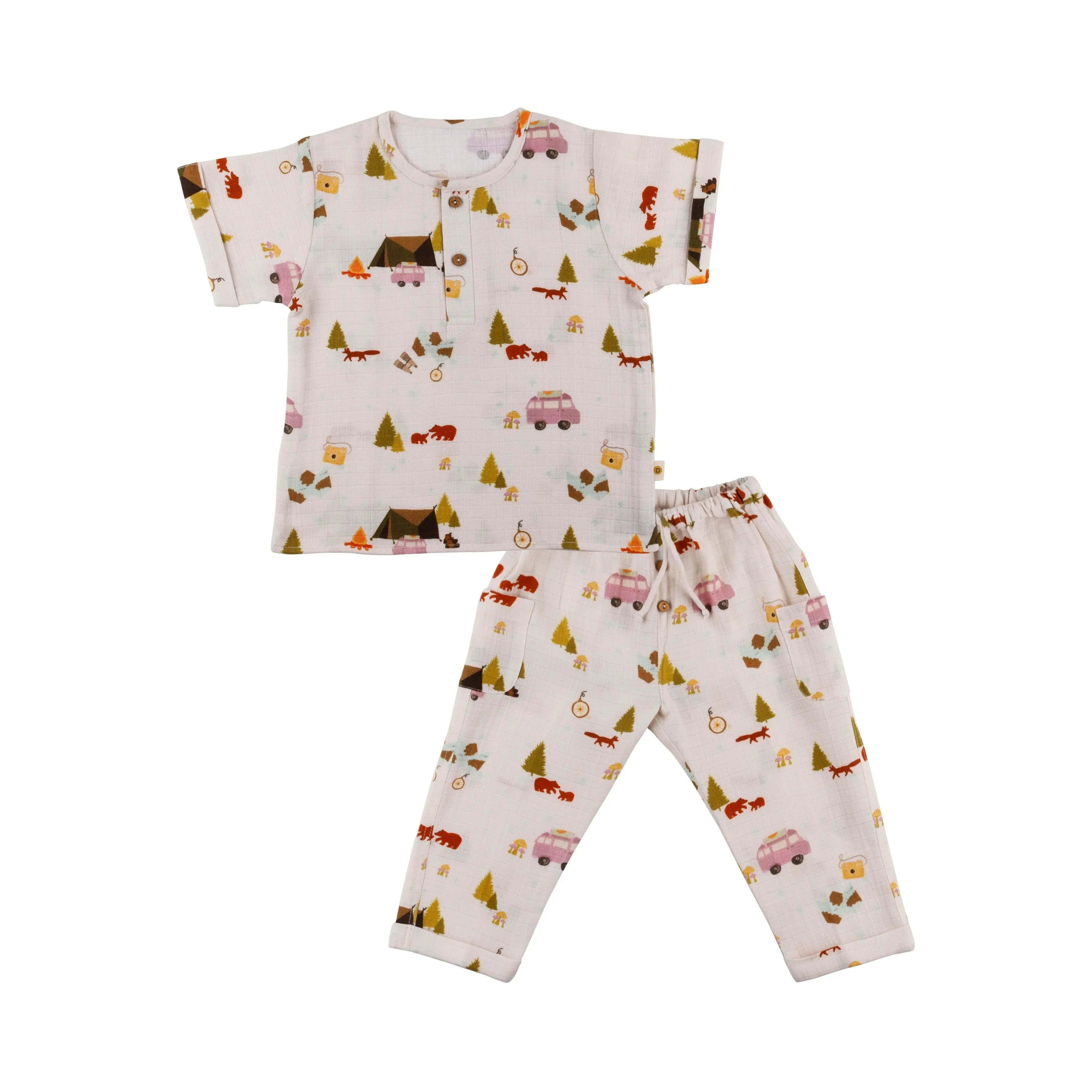 Organic Muslin Joggers Set | Just Lion Around