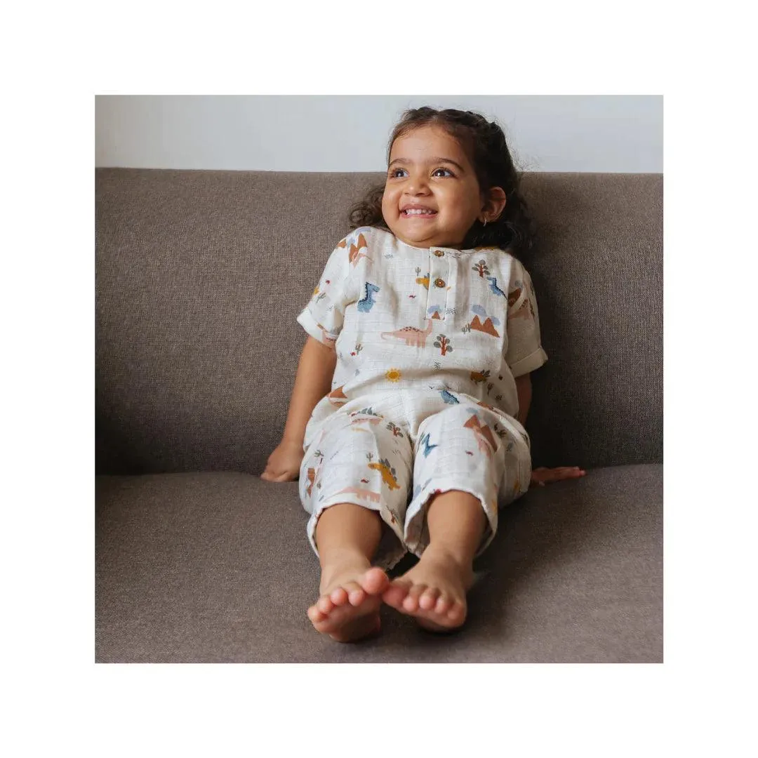 Organic Muslin Joggers Set | Just Lion Around