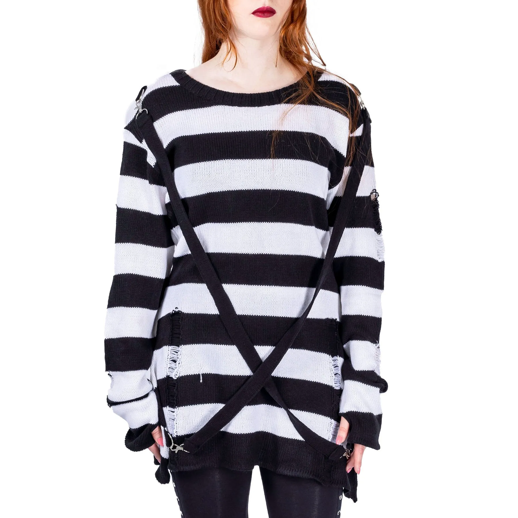 ORIANA JUMPER - BLACK/WHITE