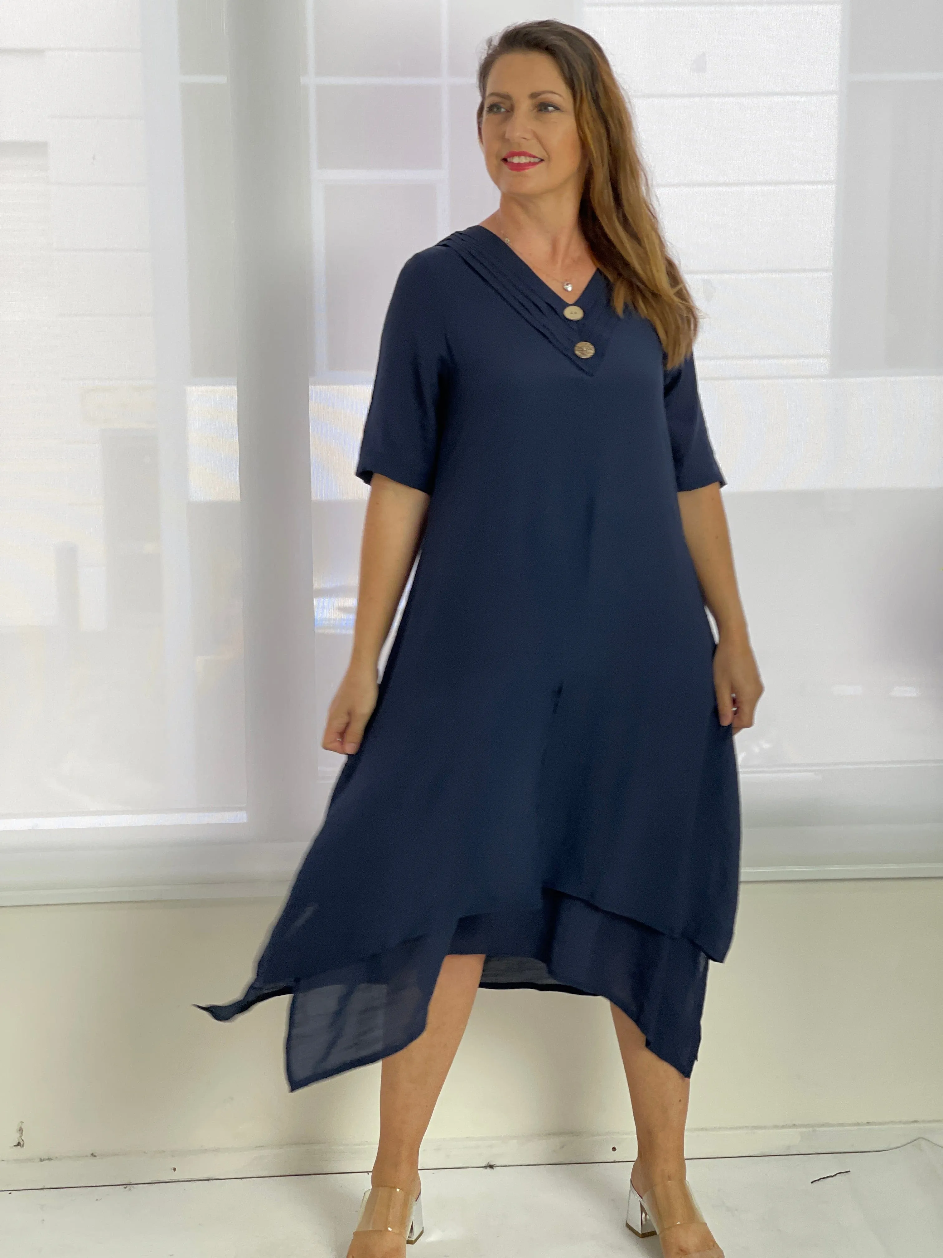 Oxley Navy Layering Dress