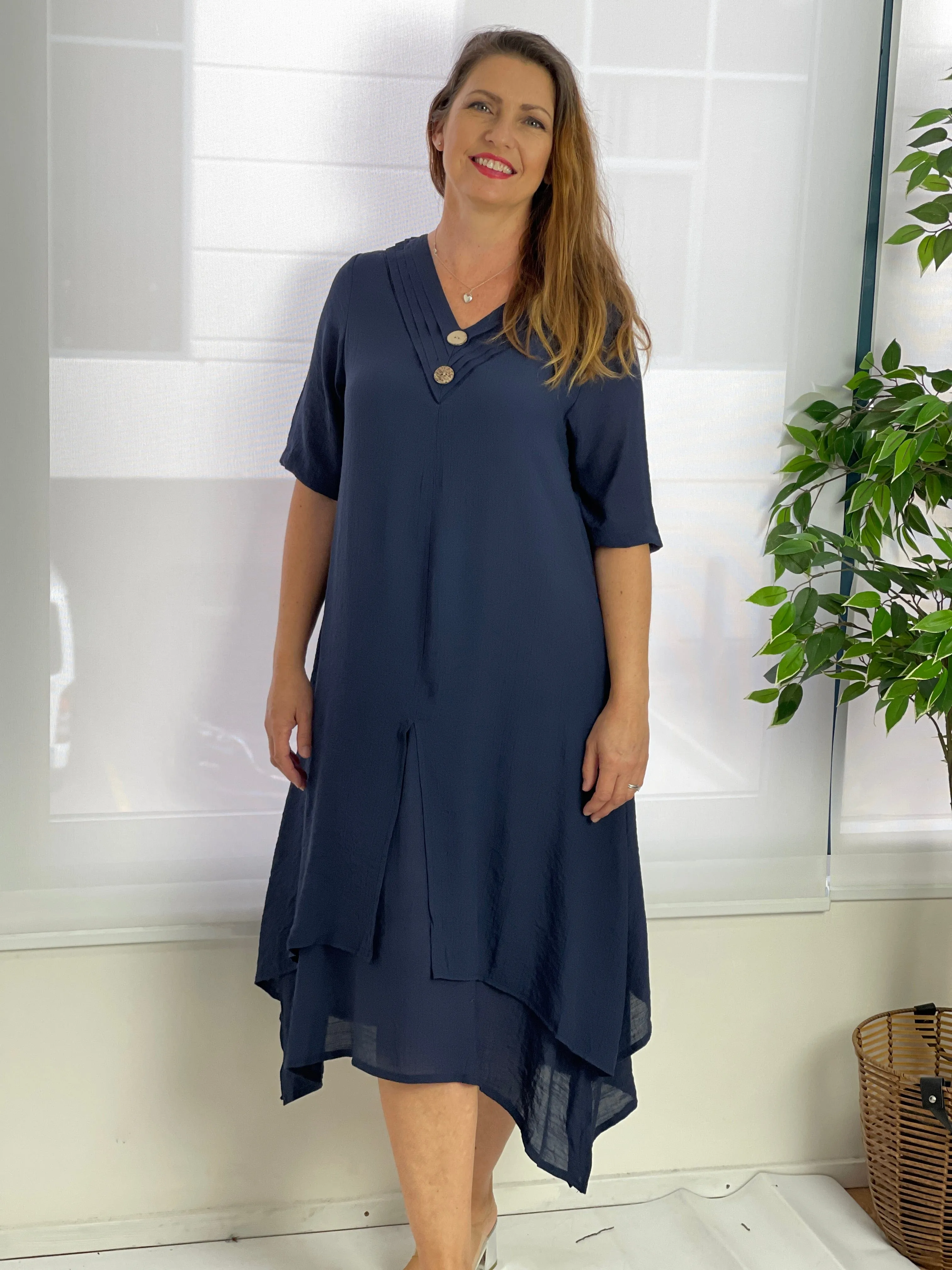 Oxley Navy Layering Dress