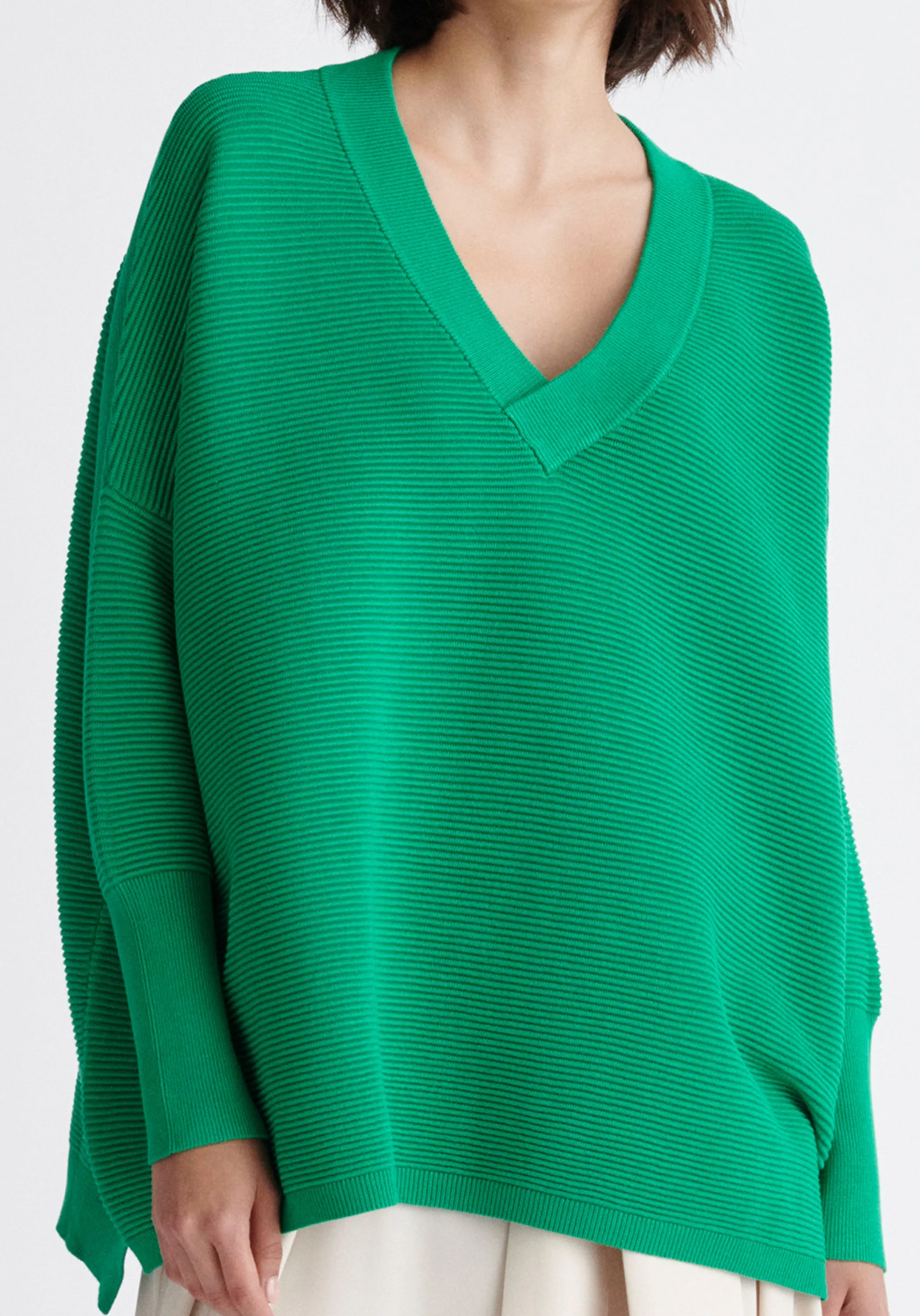 Paisie V-Neck Ribbed Jumper