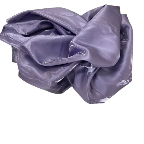 Periwinkle Purple Crystalized Reflective Liquid Bridal Satin Fabric