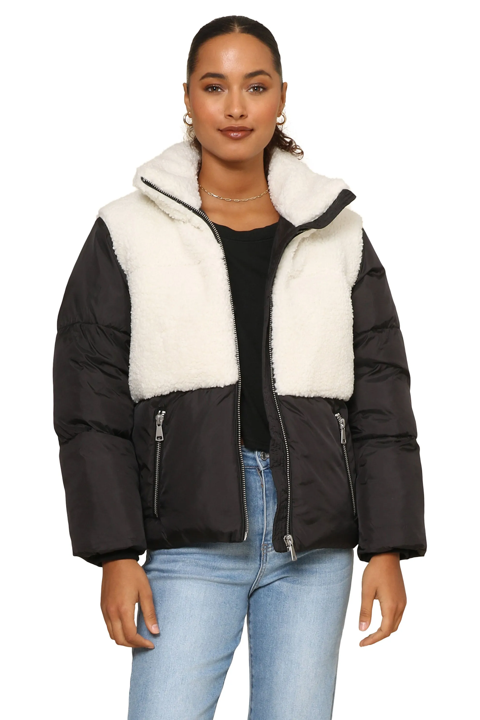 Phoebe Sherpa Puffer Jacket