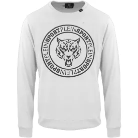 Plein Sport Large Circle Logo White Jumper