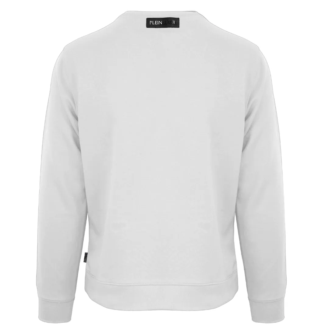 Plein Sport Large Circle Logo White Jumper