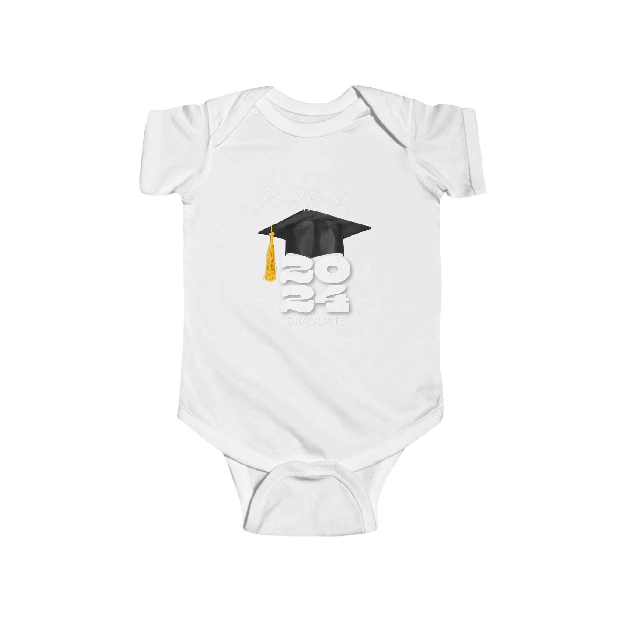 Proud Brother 2024 Graduate Infant Fine Jersey Bodysuit