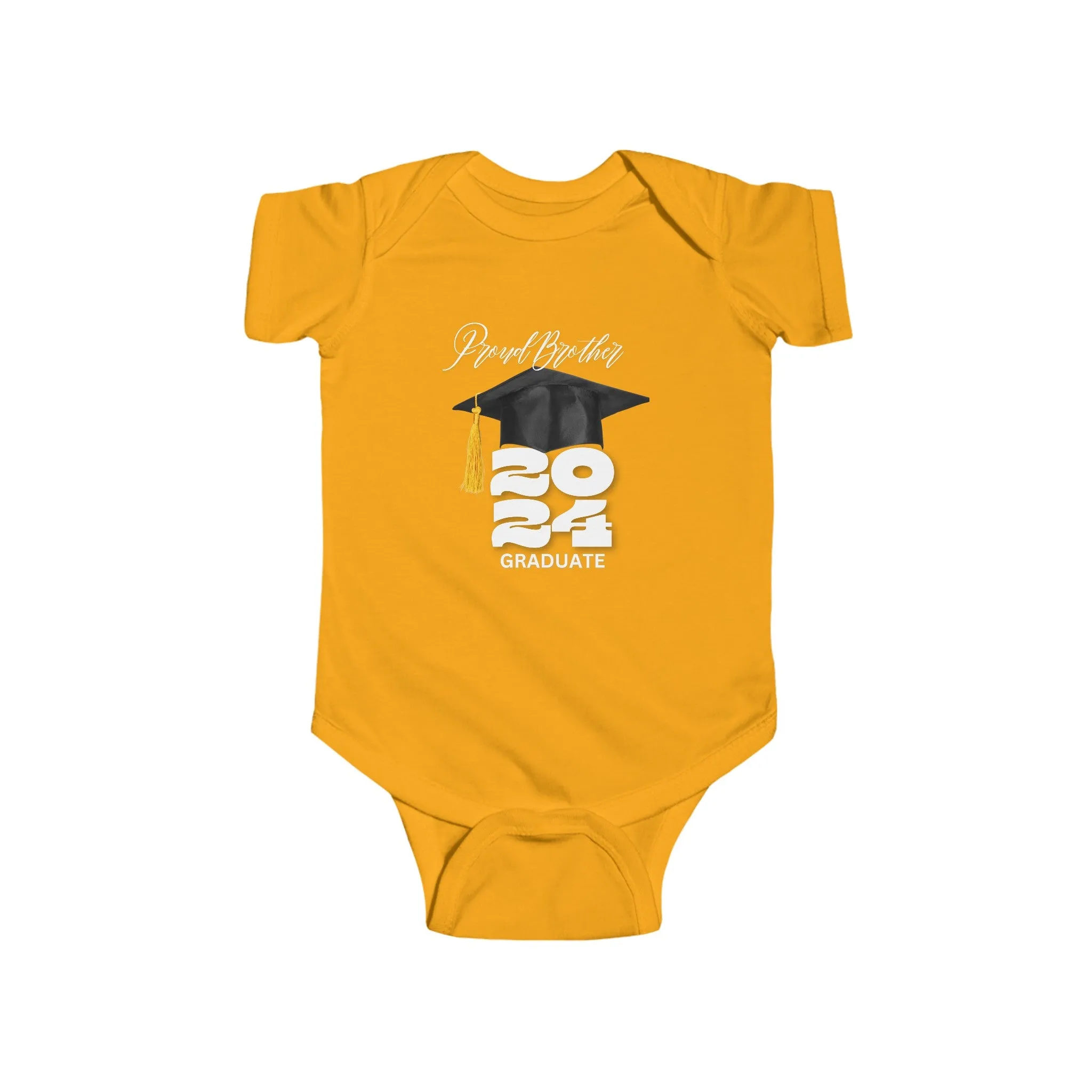 Proud Brother 2024 Graduate Infant Fine Jersey Bodysuit