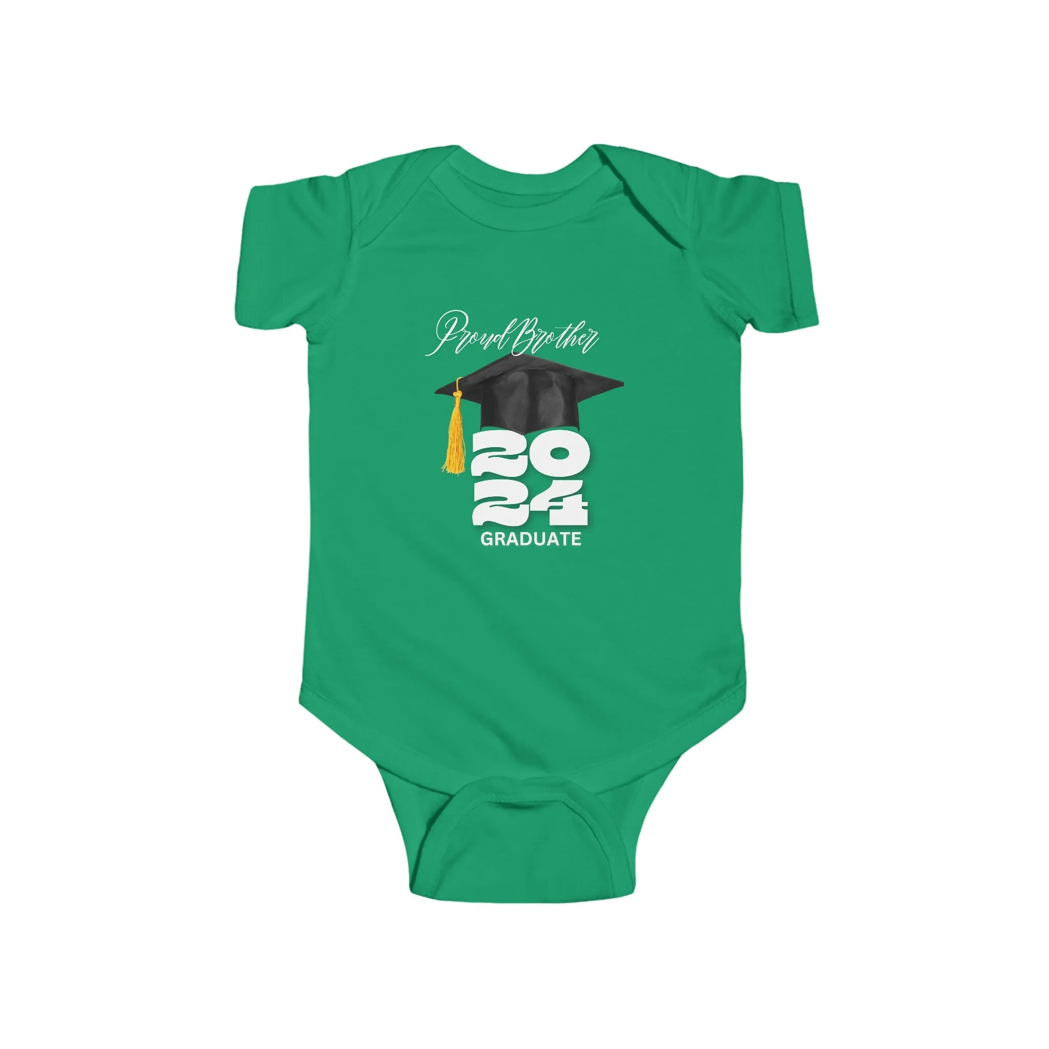 Proud Brother 2024 Graduate Infant Fine Jersey Bodysuit