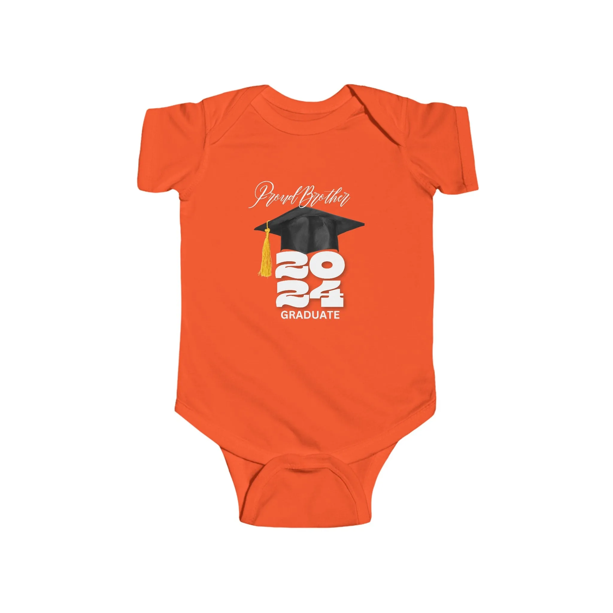 Proud Brother 2024 Graduate Infant Fine Jersey Bodysuit