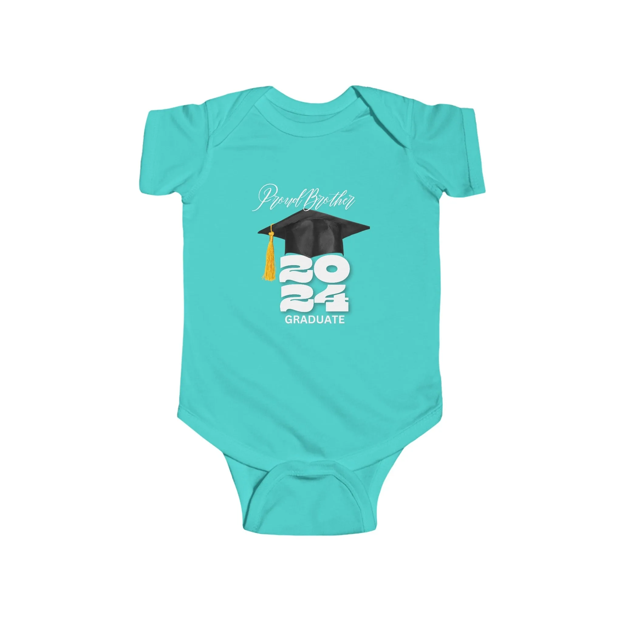 Proud Brother 2024 Graduate Infant Fine Jersey Bodysuit