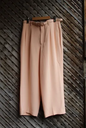 Ralph Lauren (Purple Label) Belted Blush 100% Silk Culottes 27-31