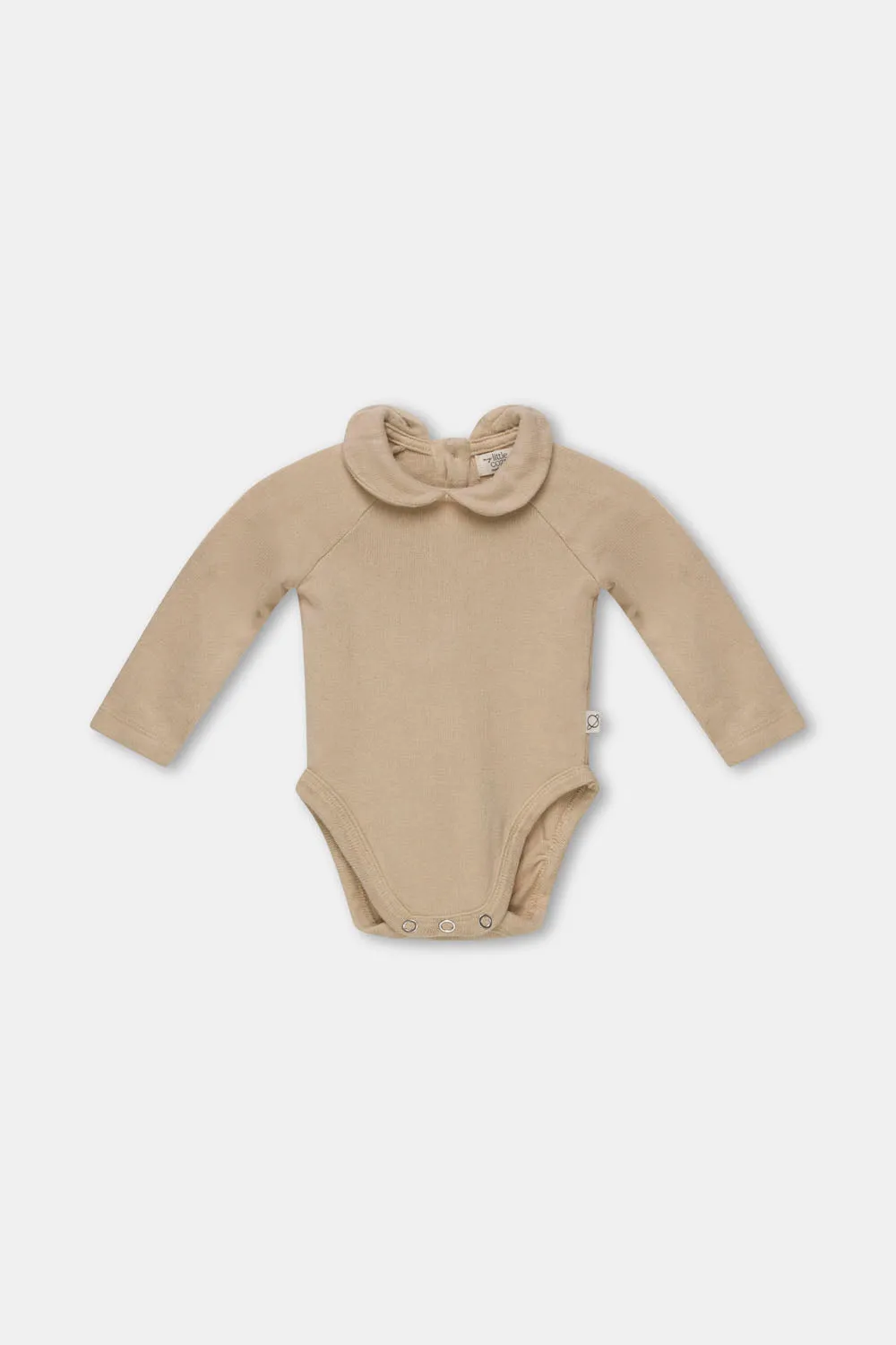 Recycled collared baby bodysuit