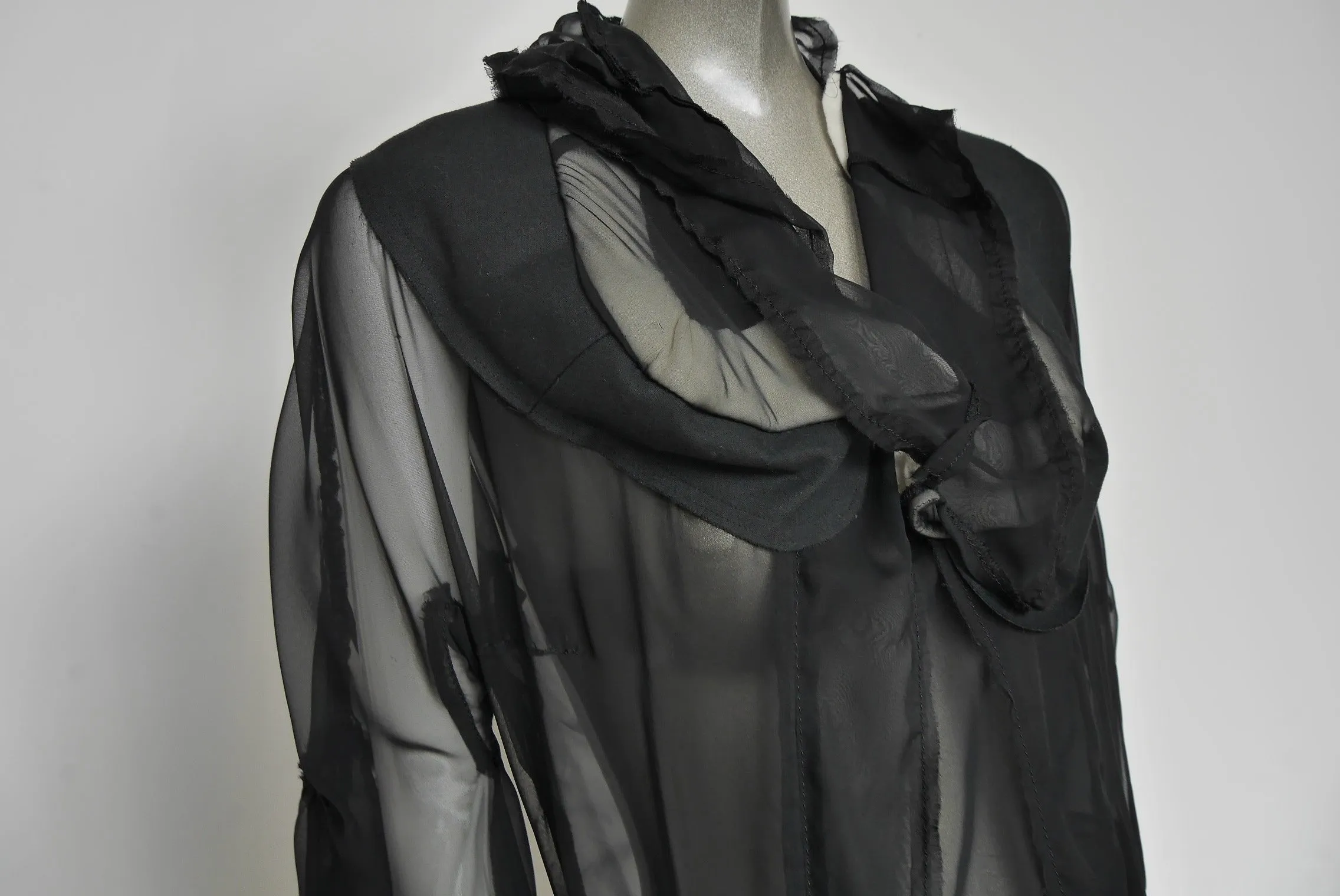 Rei Kawakubo for Comme des Garcons Lumps and Bumbs sheer dress