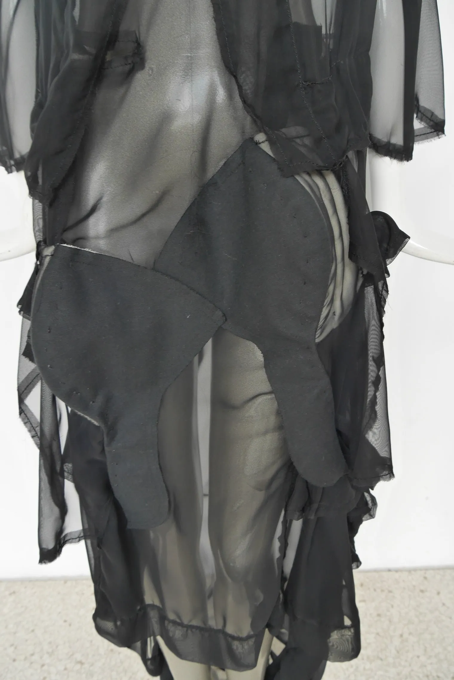 Rei Kawakubo for Comme des Garcons Lumps and Bumbs sheer dress