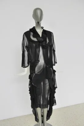 Rei Kawakubo for Comme des Garcons Lumps and Bumbs sheer dress