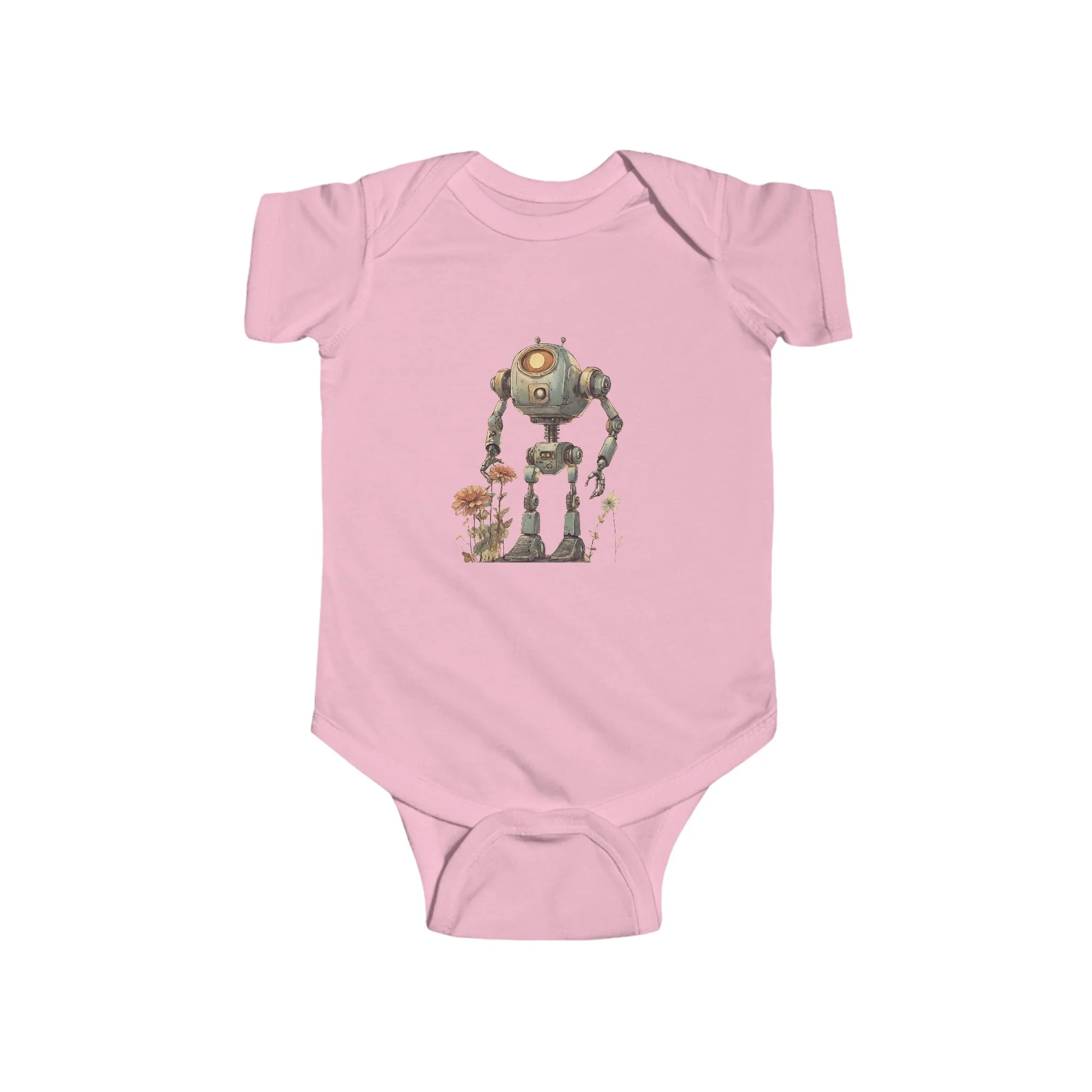 Retro Flowers Robot Bodysuit