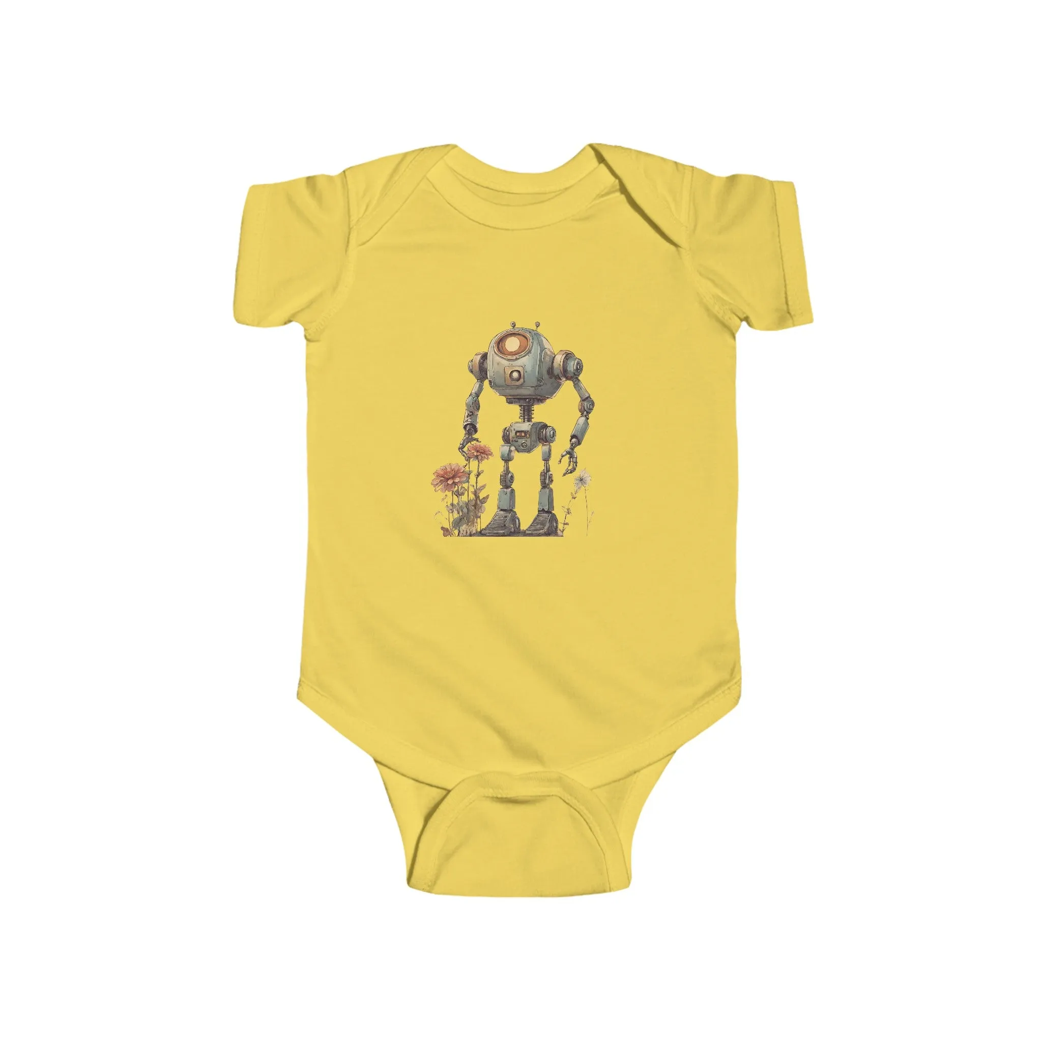 Retro Flowers Robot Bodysuit