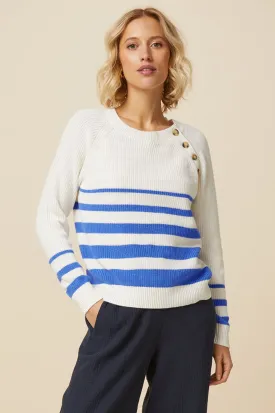 Rhia Jumper | Stripe Ivory/Blue