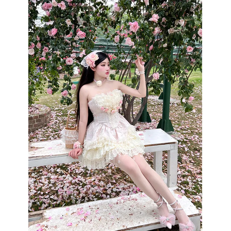 Romantic French style gentle and elegant slim temperament lace suit