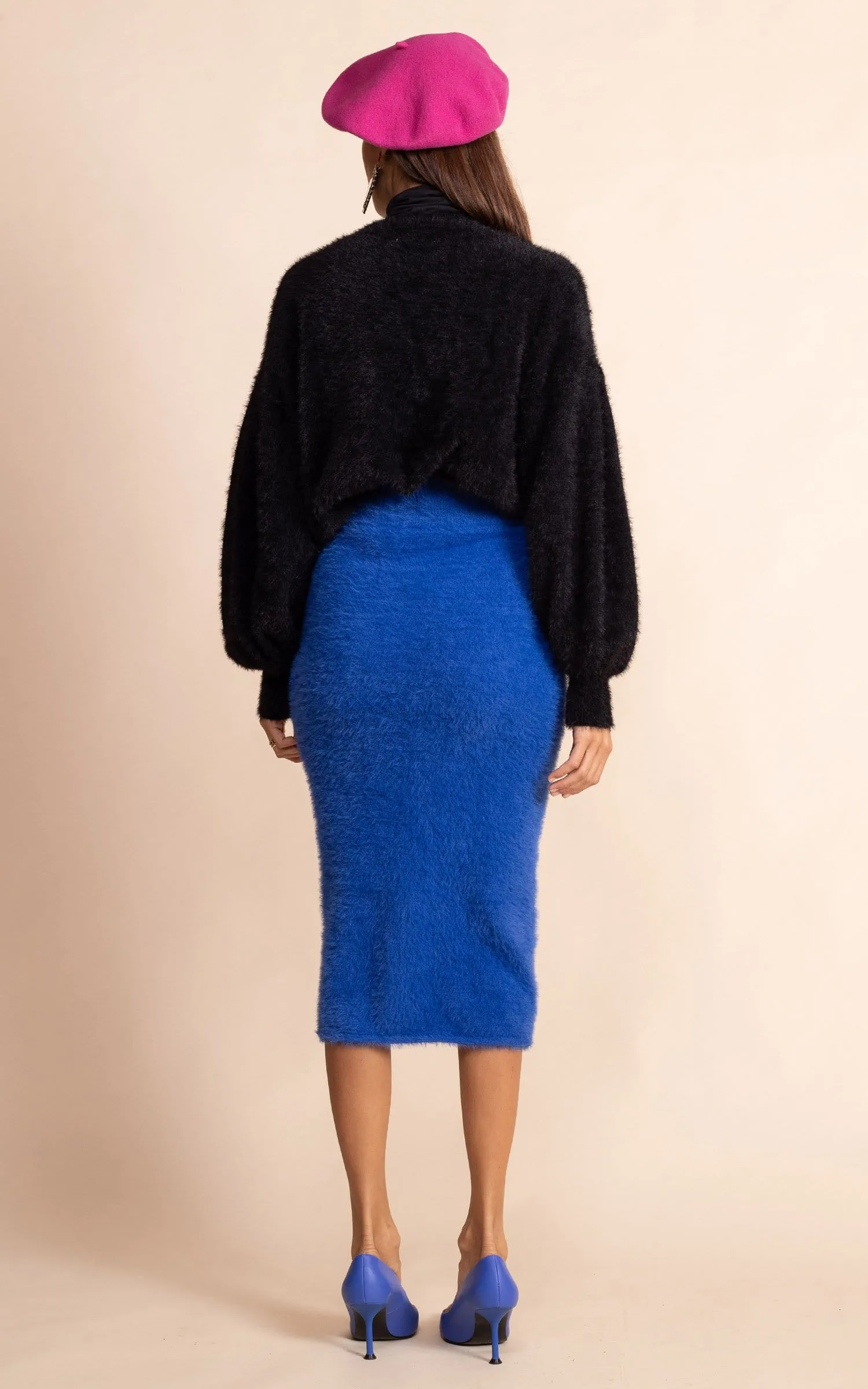 Rosaline Midi Skirt in Blue