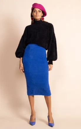 Rosaline Midi Skirt in Blue