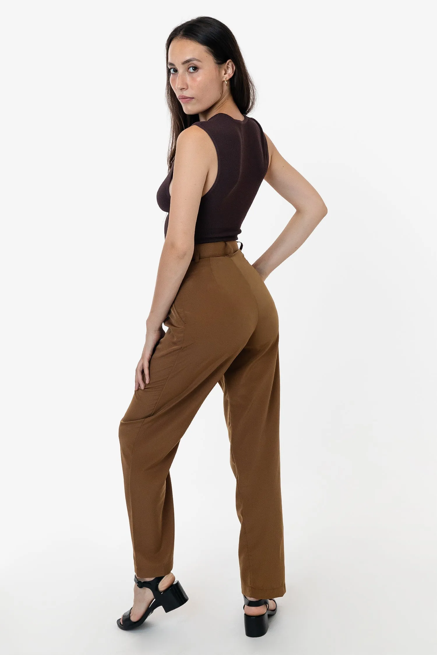 RSAPP350 - Poly Pleated Straight Leg Pant