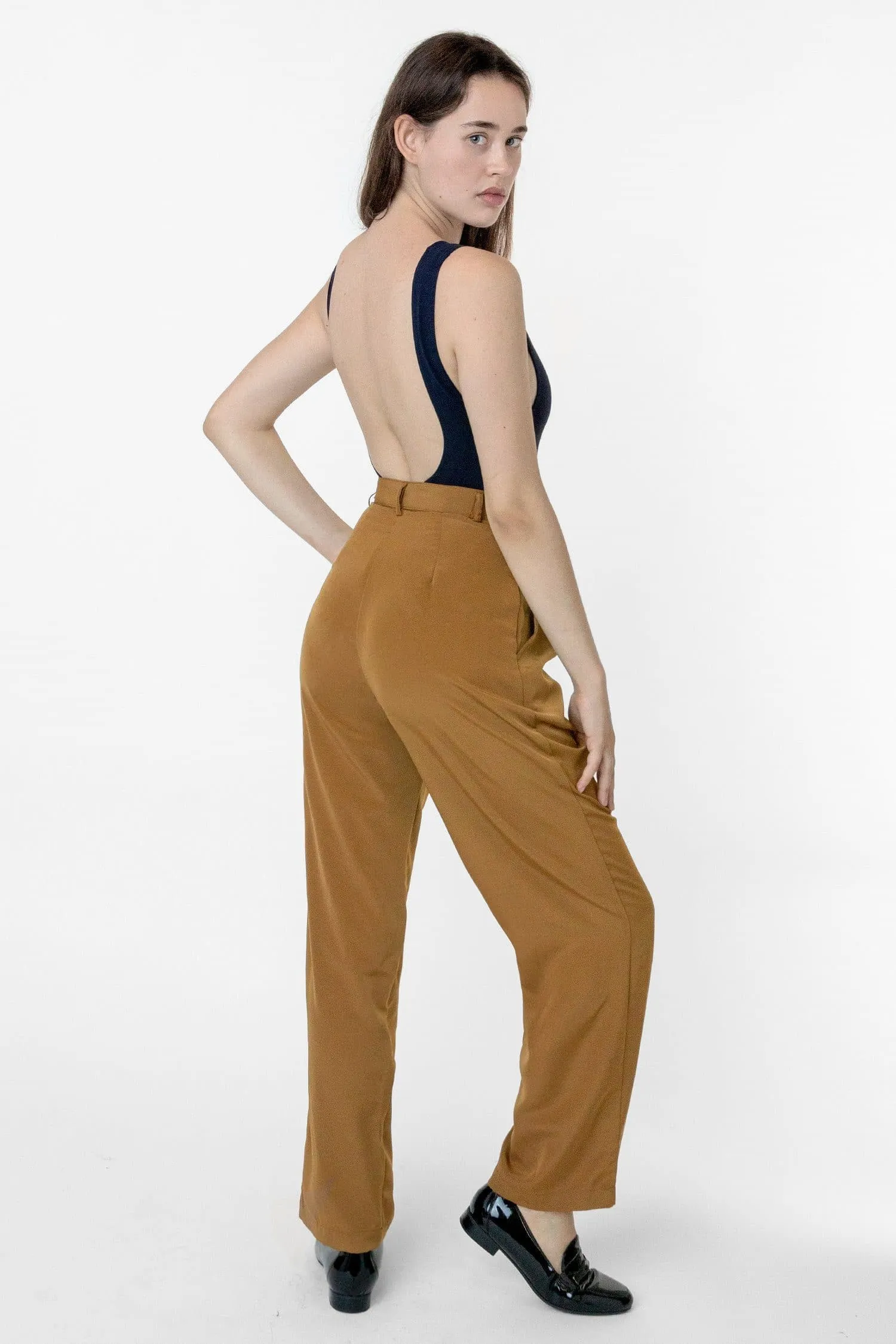 RSAPP350 - Poly Pleated Straight Leg Pant