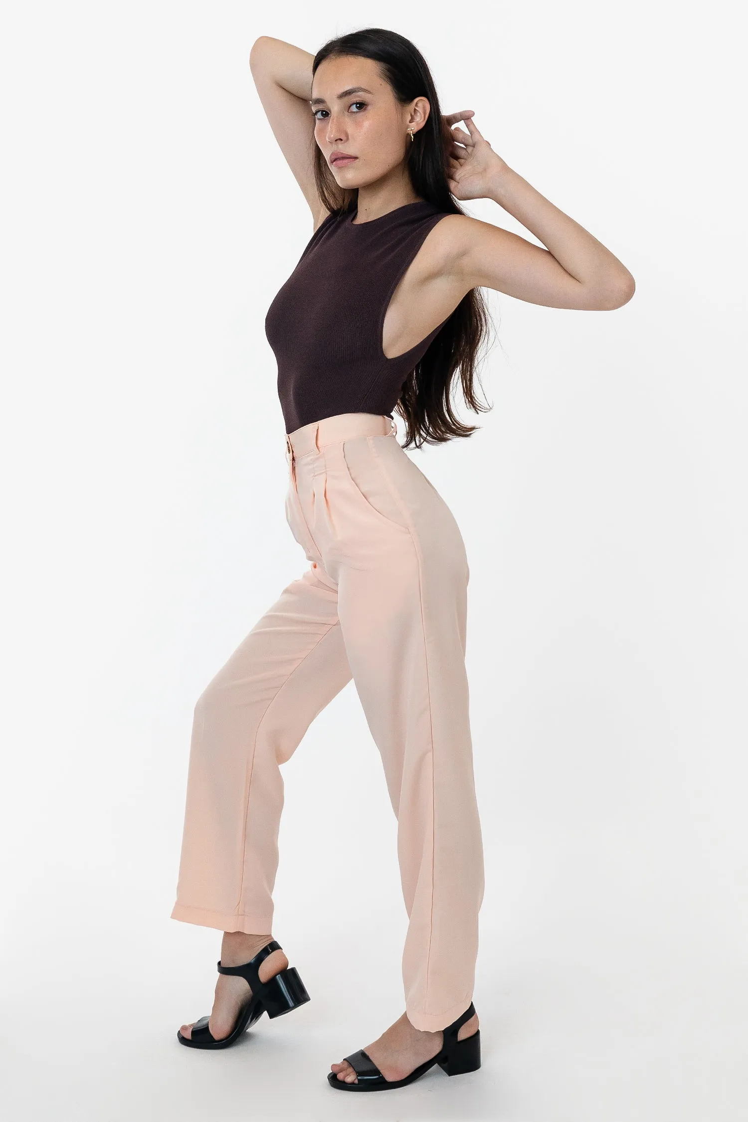 RSAPP350 - Poly Pleated Straight Leg Pant