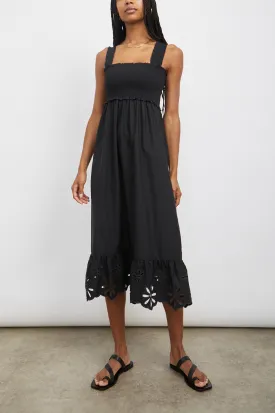 RUMI DRESS - BLACK EYELET