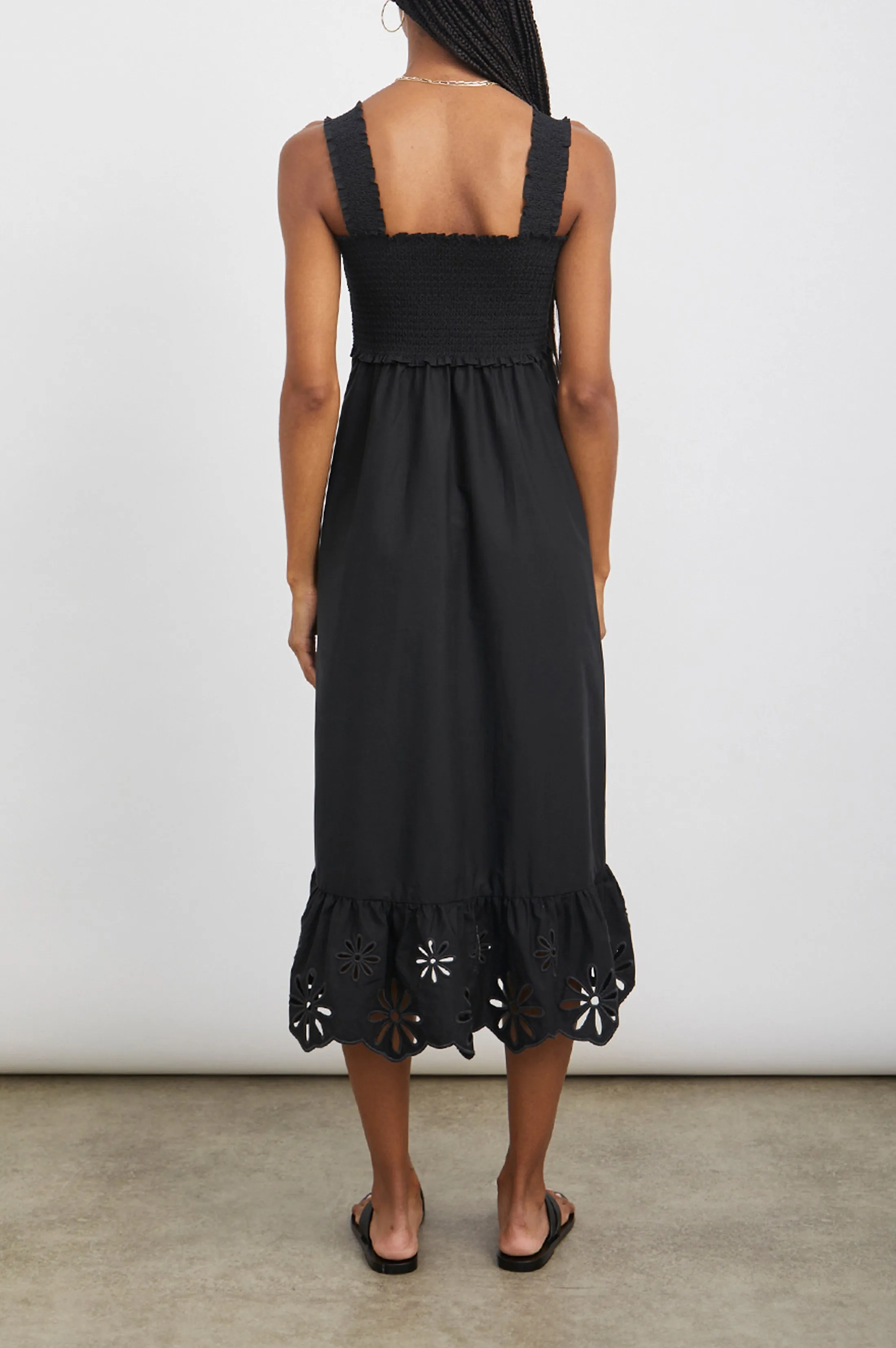 RUMI DRESS - BLACK EYELET