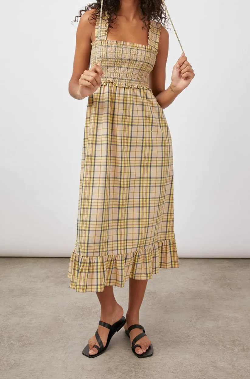 RUMI DRESS - SUNFLOWER PLAID